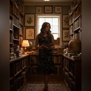 Chico’s Travelers Slinky Knit Botanical Floral Artsy Tank Dress Women’s Size 3